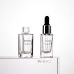 15ml Square Glass Cosmetic Dropper Bottles BG-326-15
